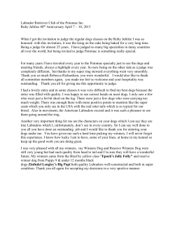 Anja Verbeek - Labrador Retriever Club of the Potomac