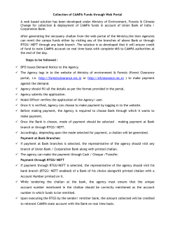 Collection of CAMPA Funds through Web Portal A web based
