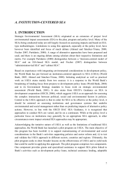 institution-centered SEA