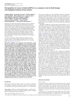 Deregulation of cancer-related miRNAs is a