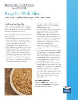 Keep Fit with Fiber fact sheet