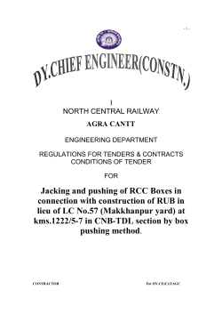Jacking and pushing of RCC Boxes in connection with construction