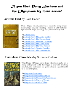 If you liked Percy Jackson and the Olympians try