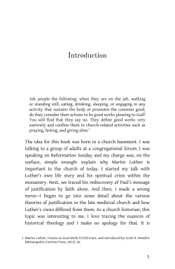 Martin Luther and the Called Life