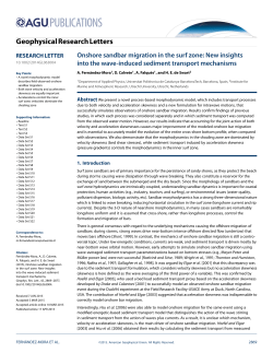 Onshore sandbar migration in the surf zone