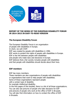 Easy-to-read - European Disability Forum