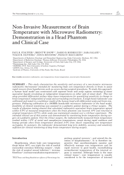 Non-Invasive Measurement of Brain Temperature with Microwave