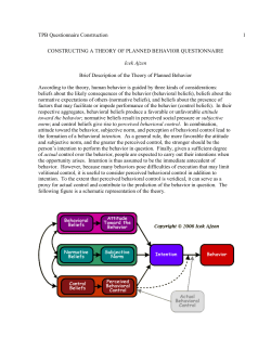 Constructing a Theory of Planned Behavior questionnaire.