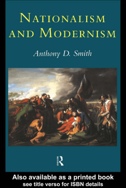 Nationalism and Modernism: A Critical Survey of Recent Theories of