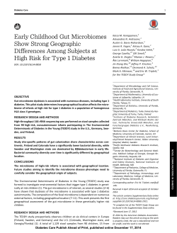 Early Childhood Gut Microbiomes Show Strong