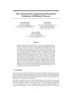 The coloured noise expansion and parameter estimation of diffusion