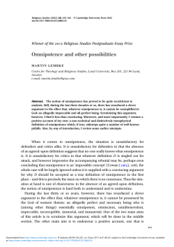 Omnipotence and other possibilities