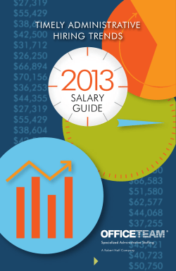 OfficeTeam 2013 Salary Guide