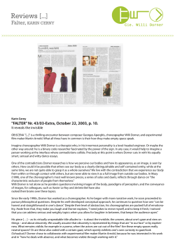 Reviews - Cie.W.Dorner