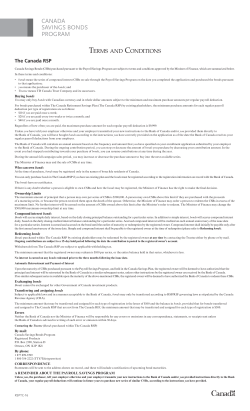 Terms and Conditions - The Canada RSP