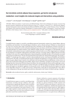 Gut microbiota controls adipose tissue expansion, gut barrier and