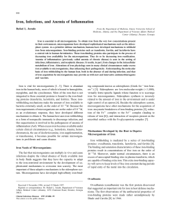 Iron, Infections, and Anemia of Inflammation