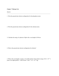 Chapter 7 Makeup Test Student: 1. Write the ground s