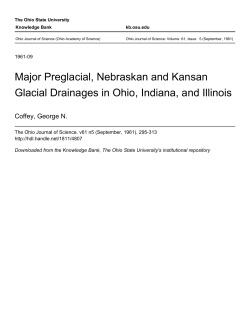 Major Preglacial, Nebraskan and Kansan Glacial Drainages in Ohio