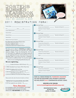 Sumer Yearbook Workshop Registration Form