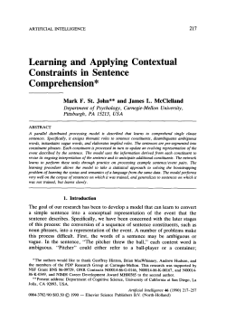 Learning and Applying Contextual Constraints in Sentence