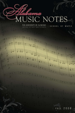 Fall 2008 - University of Alabama School of Music
