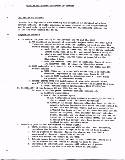 I Definition of Detente Detente is a diplomatic