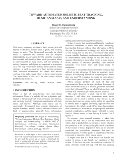 toward automated holistic beat tracking, music analysis