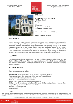 FOR SALE RESIDENTIAL INVESTMENT 48 Albany Road Douglas