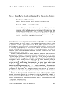 Pseudo-boundaries in discontinuous two