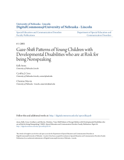 Gaze-Shift Patterns of Young Children with Developmental