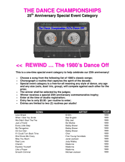 THE DANCE CHAMPIONSHIPS << REWIND &hellip; The 1980`s Dance Off
