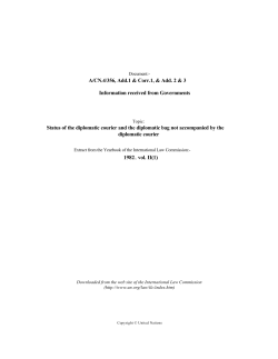 Status of the diplomatic courier and the
