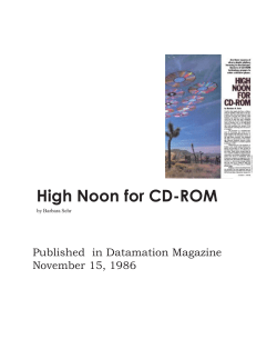 High Noon for CD-ROM - Barbara Sehr, Writer, Producer, Speaker