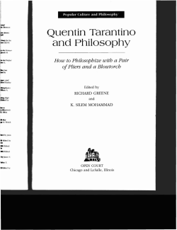 Quentin Tarantino and Philosophy