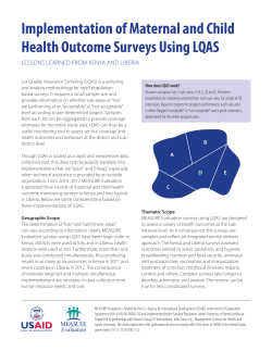 Implementation of Maternal and Child Health