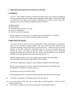 Electric Overhead Traveling Crane Erection and