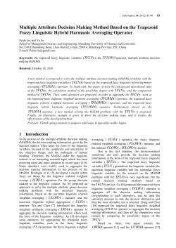 Multiple Attribute Decision Making Method Based on the Trapezoid