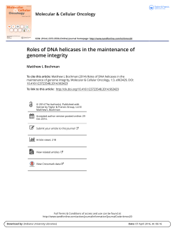 Roles of DNA helicases in the maintenance of genome integrity