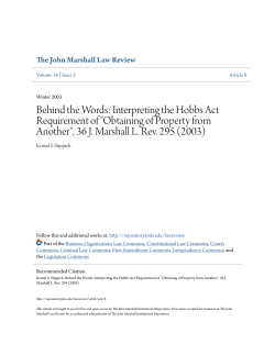 Behind the Words: Interpreting the Hobbs Act Requirement of