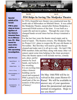 PIM Helps In Saving The Modjeska Theatre