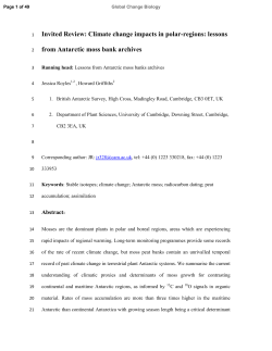 Invited Review: Climate change impacts in polar