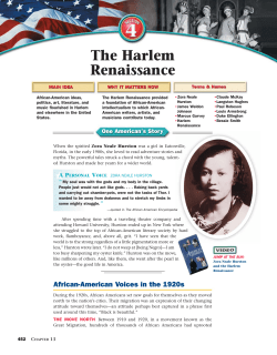 The Harlem Renaissance