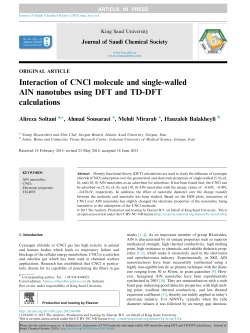 Interaction of CNCl molecule and single
