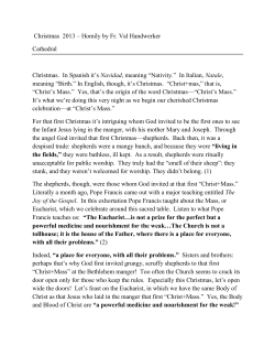 Christmas 2013 &ndash; Homily by Fr. Val Handwerker Cathedral