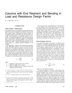 Columns with End Restraint and Bending in Load and