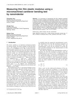 Measuring thin film elastic modulus using a micromachined