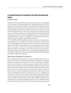 2.6 remittances to hungary and how to measure them