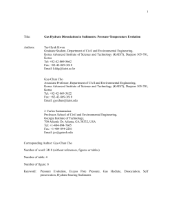 Gas Hydrate Dissociation in Sediments: Pressure