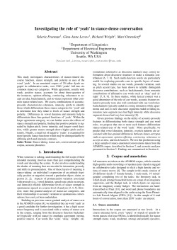 Investigating the role of `yeah` in stance